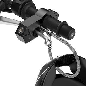 Oasser Anti-Theft Motorcycle Handlebar and Helmet Lock