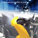 Universal Heavy Duty Motorcycle Grip Lock - Black