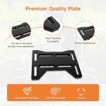 FVRITO Motor Engine Mounting Plate for Predator 212cc 196cc 224cc GX160 6.6HP OHV Small Clone Engine Mini Bike Coleman CT200U BT200X CC100X Baja Doodlebug DB30 Performance Parts Aluminum Black