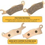 Sintered Brake Pads 3 Sets for Can Am Outlander 450/500 / 570/650 / 800/850 / 1000 Front & Rear Heavy Duty Brake Pads Replacement