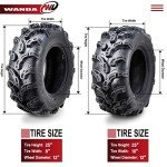 WANDA Premium ATV/UTV Tire Set 25x8-12, 25x10-12