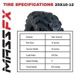 MASSFX MK 4 ATV Tires Set - 25x8, 25x10