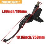 QAZAKY 7/8inch Left Handlebar Hydraulic Brake Master Cylinder Lever Pump for ATV Quad Moped Pit Dirt Bike Kids Motorcycle 50cc 70cc 90cc 110cc 125cc 150c 200cc 250cc GY6 22mm Taotao Kazuma Sunl Roketa