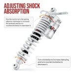 Adjustable 368mm Front Air Shock Absorbers for Yamaha