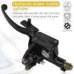 QAZAKY 7/8inch Left Handlebar Hydraulic Brake Master Cylinder Lever Pump for ATV Quad Moped Pit Dirt Bike Kids Motorcycle 50cc 70cc 90cc 110cc 125cc 150c 200cc 250cc GY6 22mm Taotao Kazuma Sunl Roketa