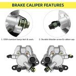 M MATI Front Left Right Brake Calipers for Suzuki Eiger 400 500 Ozark 250 Quadsport 250 400 Vinson 500 LTA 400 500 LTF 250 400 LTZ 250 400 59300-38F30-999 59100-38F30-999