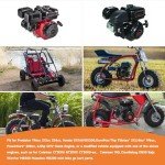 FVRITO Motor Engine Mounting Plate for Predator 212cc 196cc 224cc GX160 6.6HP OHV Small Clone Engine Mini Bike Coleman CT200U BT200X CC100X Baja Doodlebug DB30 Performance Parts Aluminum Black