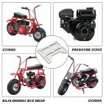 YOXUFA Mini Bike Motor Engine Mounting Plate Adapter Bracket for 79cc 97cc 100cc Coleman CT100U CC100X Baja DoodleBug DB30 Motovox MBX10 MBX11 Predator 212cc Tecumseh 4 Stroke Engine Parts Aluminum