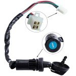 Left Starter Switch with Ignition Key Assembly for ATVs