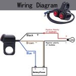 7/8" Waterproof ATV Handlebar Push Button Switch