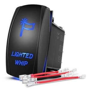 Nilight 90007B LED Lighted Whip Rocker Switch
