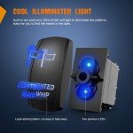 Nilight 90007B LED Lighted Whip Rocker Switch