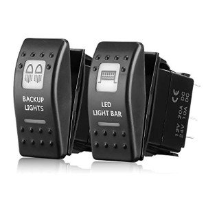 KEMIMOTO 5Pin ATV Rocker Switch with LED Light