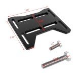 FVRITO Motor Engine Mounting Plate for Predator 212cc 196cc 224cc GX160 6.6HP OHV Small Clone Engine Mini Bike Coleman CT200U BT200X CC100X Baja Doodlebug DB30 Performance Parts Aluminum Black