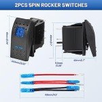 Dual Blue LED Rocker Switch Set for ATV/UTV