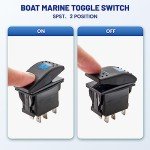 Dual Blue LED Rocker Switch Set for ATV/UTV