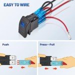 Dual Blue LED Rocker Switch Set for ATV/UTV