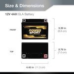 YTX4L-BS, YT4L, YTX4L, YT4L-BS, GTX4L-BS, GT4L-BS, GTX4L, GT4L Replacement 12V3AH WPX4L-BS Sealed AGM for Arctic Cat, Polaris, BRP, Can-Am Motorcycle, Scooter, ATV Batteries ExpertPower