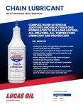 Lucas Oil Chain Lubricant with Molybdenum - 1 Quart