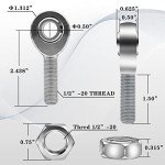 Heavy-Duty Heim Joint Rod End Kit, 1/2