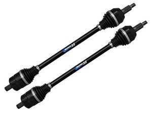 SuperATV Heavy Duty Rhino 2.0 Front Axles for 2016-2023 Polaris RZR XP Turbo | Front PAIR | Made with 4340 Chromoly Steel- 2x Stronger than Stock!