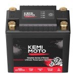KEMIMOTO Lithium Motorcycle Battery YTX15L-BS/YTX14AH-BS LiFePO4 Lithium Battery 12v 7Ah, Full-Charged Powersports Battery, with 4 Universal-Fit EVA Spacers, Compatible with Motorcycle Lawn Mower ATV