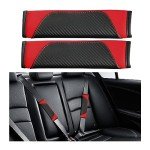 Ziciner Carbon Fiber Seat Belt Shoulder Pads - 2 Pack
