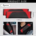 Ziciner Carbon Fiber Seat Belt Shoulder Pads - 2 Pack
