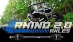 SuperATV Heavy Duty Rhino 2.0 Front Axles for 2016-2023 Polaris RZR XP Turbo | Front PAIR | Made with 4340 Chromoly Steel- 2x Stronger than Stock!