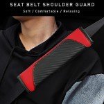 Ziciner Carbon Fiber Seat Belt Shoulder Pads - 2 Pack