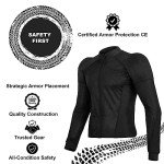 Alpha Cycle Gear Mesh Armor Riding Jacket