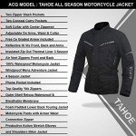 ACG Tahoe J106 Black Motorcycle Jacket Size Medium