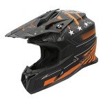 Unisex Motocross Full Face ATV Helmet - Black/Orange