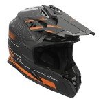 Unisex Motocross Full Face ATV Helmet - Black/Orange