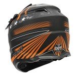 Unisex Motocross Full Face ATV Helmet - Black/Orange