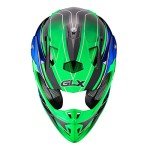 GLX GX23 Full Face ATV Helmet - Sear Green