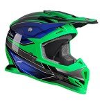 GLX GX23 Full Face ATV Helmet - Sear Green