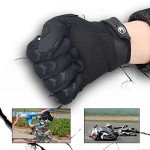 Men's Full Finger ATV Racing Gloves - Black