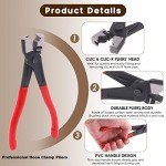 Wokape 9Pcs Hose Clamp Pliers with CV Boot Clamp Kit, Small and Large Stainless Steel Universal Adjustable Drive Shaft CV Boot Crimp Clamp Clic-R Collar Pliers Automobile Repair Tools for Most Cars