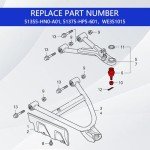 MOTOALL upper/lower Ball Joint kit Fit for Honda TRX 420/450 / 500/650 / 680 Foreman Rubicon Rincon 1998 1999 2000-2017 51375-HP5-601 Pack of 4