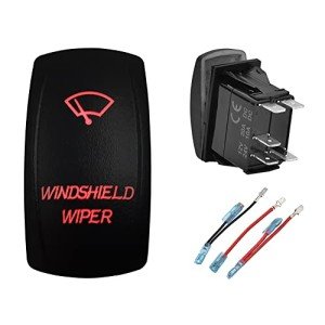 Red LED Wiper Rocker Switch for ATV & UTV
