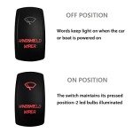 Red LED Wiper Rocker Switch for ATV & UTV
