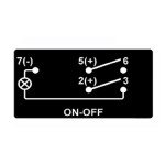 Red LED Wiper Rocker Switch for ATV & UTV