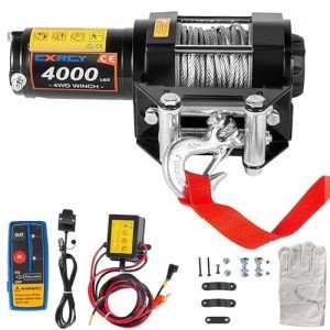 12V Electric Winch - 1814 kg, 10m Steel Cable