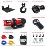 X-BULL 12V Waterproof ATV Electric Winch Kit
