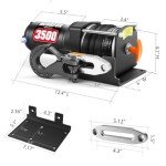 HEDGFOX 3500lb Electric Winch Kit with Rope