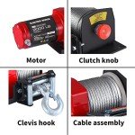 GRIPWAY 2000-lb. Electric Winch for ATV/UTV