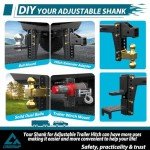 Adjustable ATV Trailer Winch Mount 3600 lbs Capacity