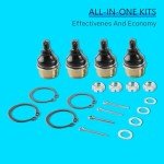 MOTOALL upper/lower Ball Joint kit Fit for Honda TRX 420/450 / 500/650 / 680 Foreman Rubicon Rincon 1998 1999 2000-2017 51375-HP5-601 Pack of 4