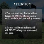 QYMOTO Soft Canvas Rear Window for Polaris Ranger